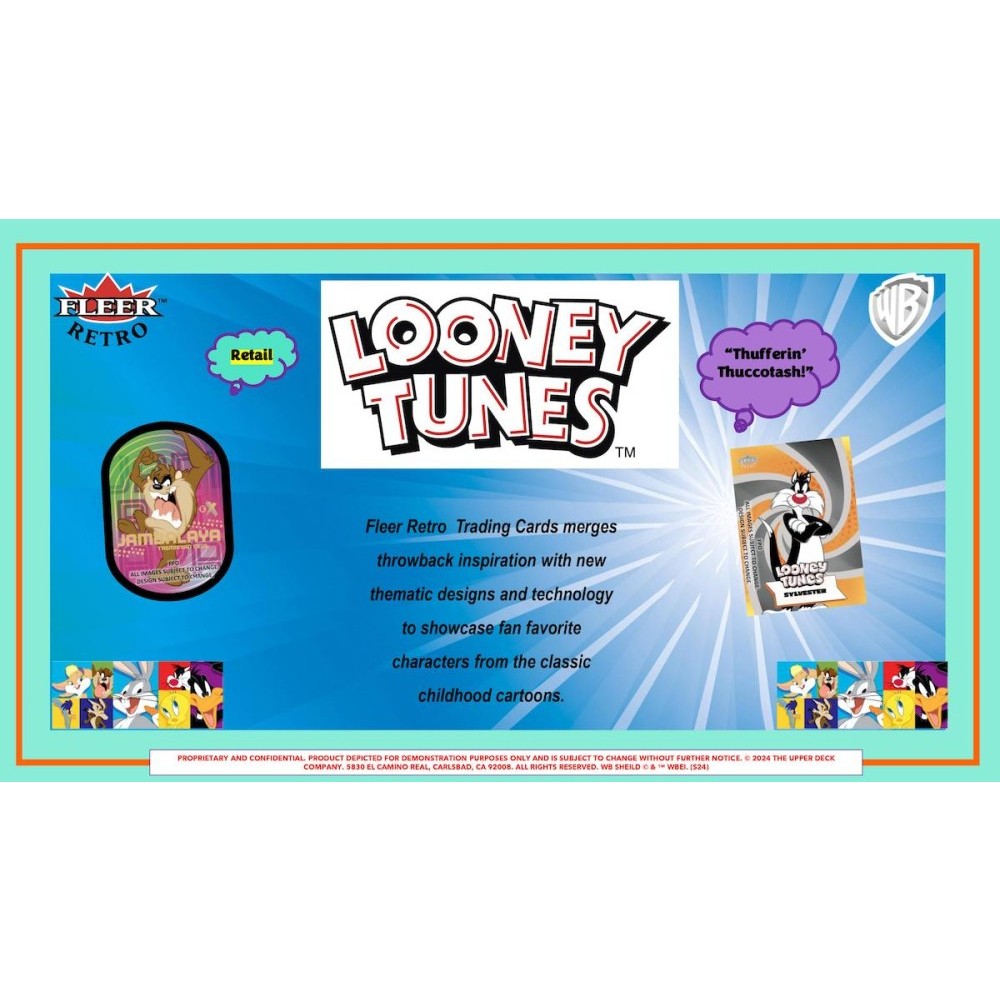 2024 Upper Deck Fleer Retro Looney Tunes 5 Pack Blaster Box Steel