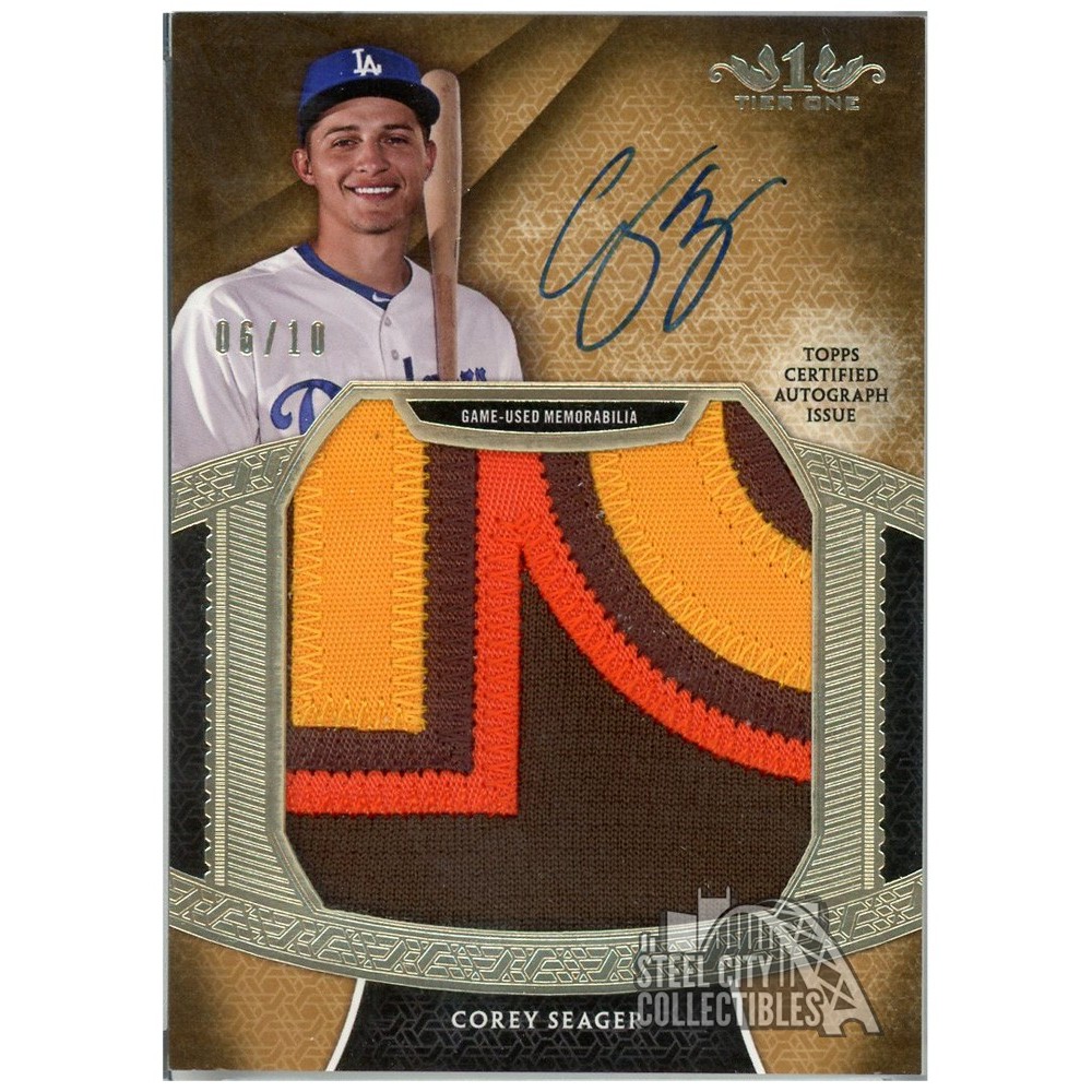 Corey Seager 2017 Topps Tier One Prodigious Patch Autograph Card APP