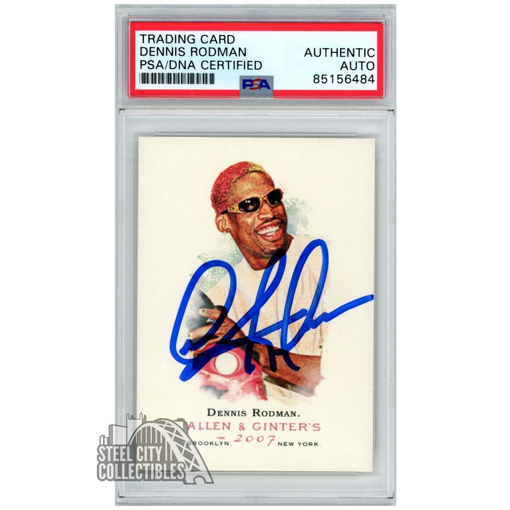 Dennis Rodman 2007 Topps Allen Ginter Autograph Card 331 PSA DNA