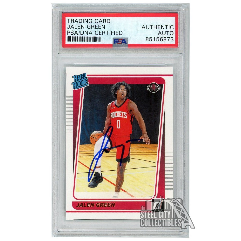 Jalen Green Panini Donruss Rated Rookie Autograph Card Psa