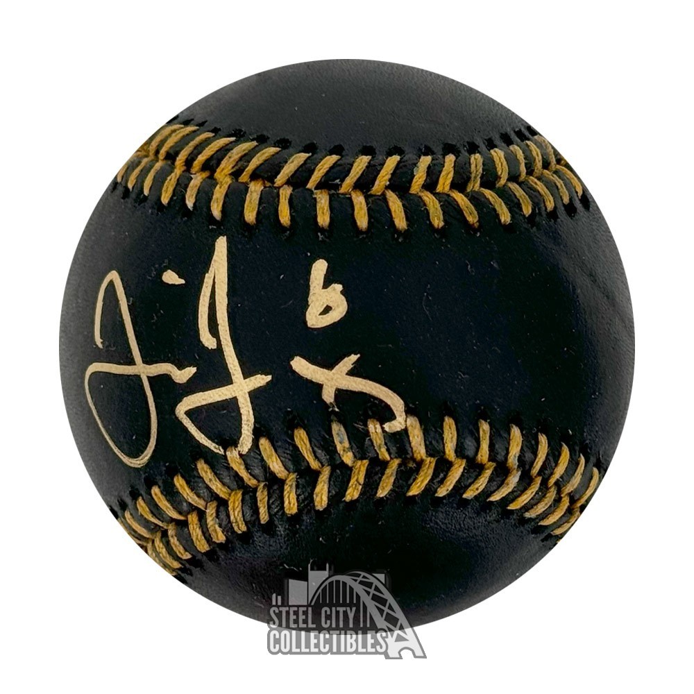 Jaromir Jagr Autographed Black Official Mlb Baseball Bas Steel City