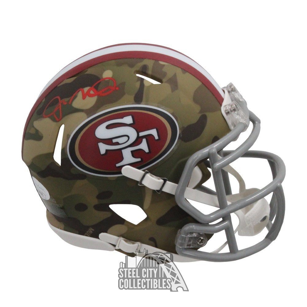 Joe Montana Autographed San Francisco Camo Mini Football Helmet Jsa