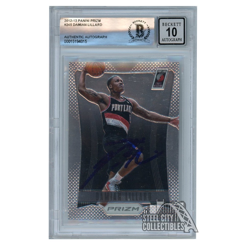 Damian Lillard 2012 13 Panini Prizm Autograph Rookie Card 245 BAS 10