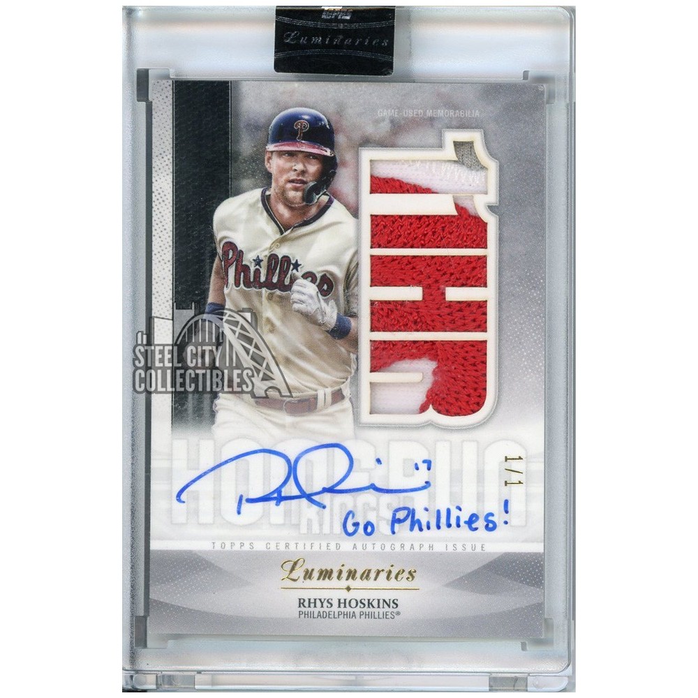 Rhys Hoskins Topps Luminaries Home Run Kings Autograph Patch Card