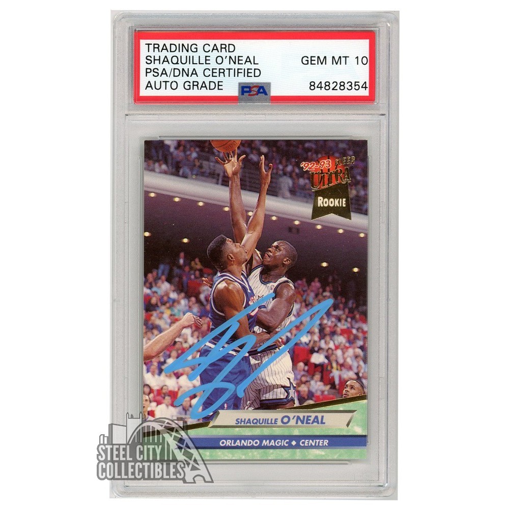 Shaquille O Neal Fleer Ultra Autograph Rookie Card Psa Dna