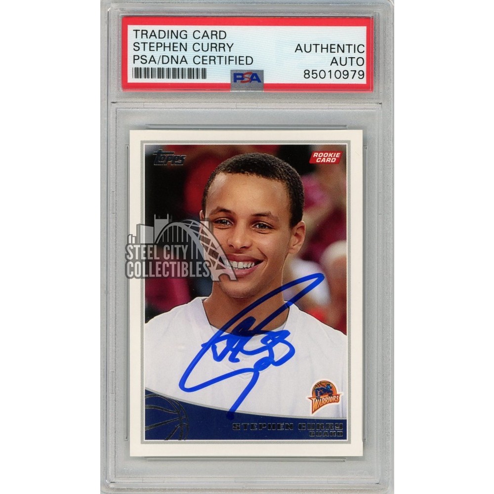 Stephen Curry 2009 10 Topps Autograph Rookie Card 321 PSA DNA Steel