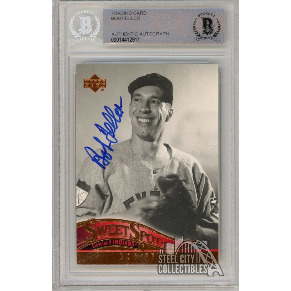 Bob Feller Upper Deck Sweet Spot Classic Baseball Autograph Card