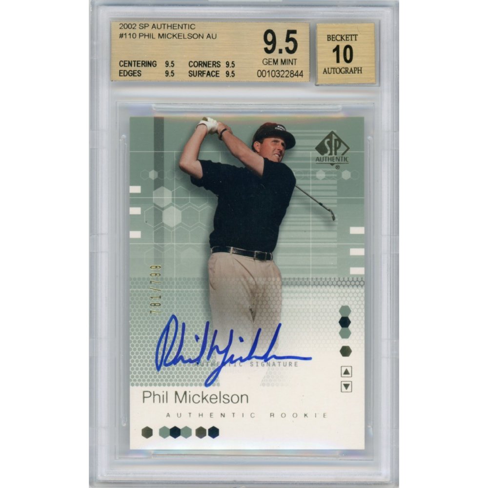 Phil Mickelson 2002 Upper Deck SP Authentic Golf Rookie Autograph 799