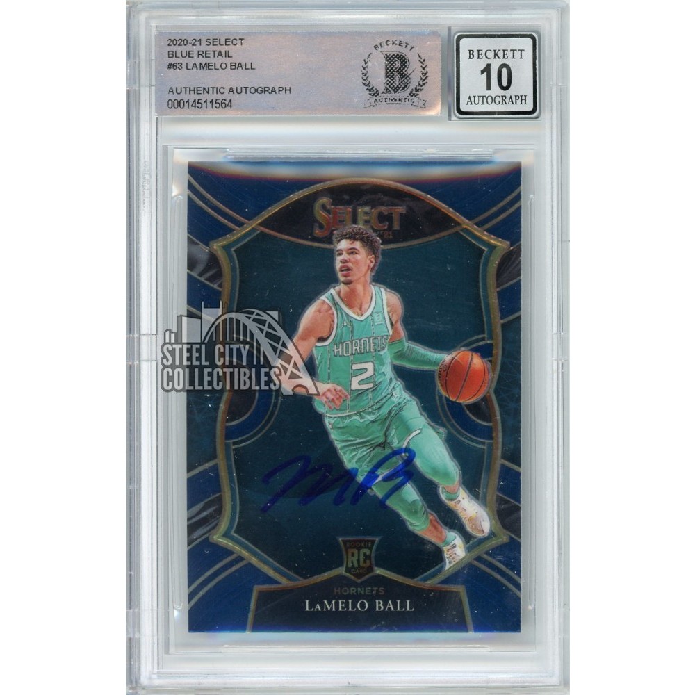 LaMelo Ball 2020 21 Panini Select Blue Retail Autograph Rookie Card 63