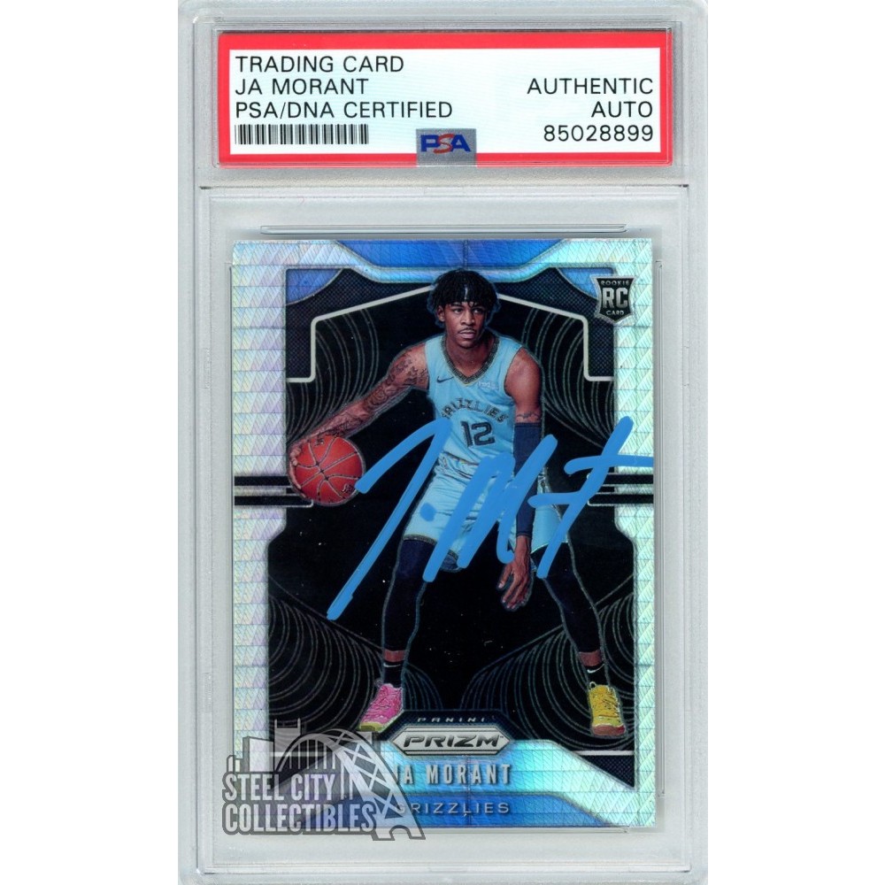 Ja Morant 2019 20 Panini Prizm Hyper Autograph Rookie Card 249 PSA DNA