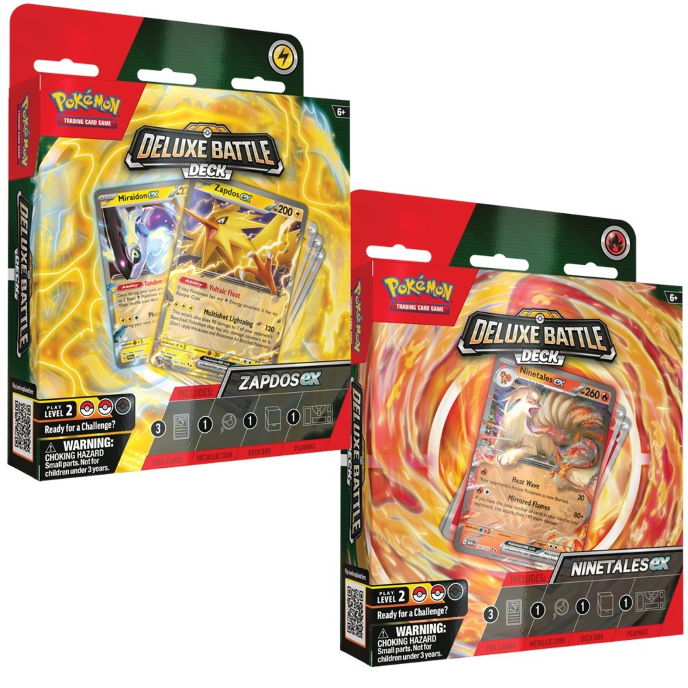 Pokemon Ninetales Zapdos Ex Deluxe Battle Deck Display Steel City