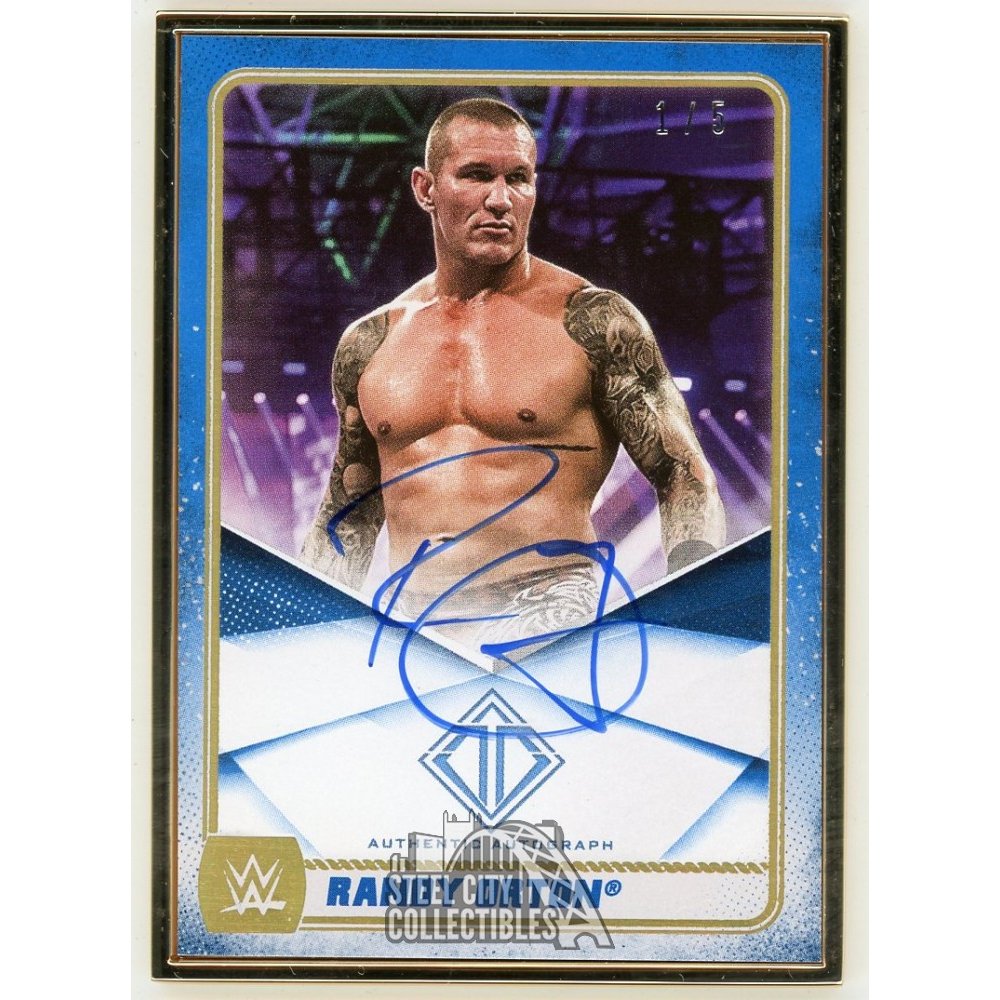 Randy Orton 2020 Topps Transcendent WWE Autographed Card 1 5 Steel