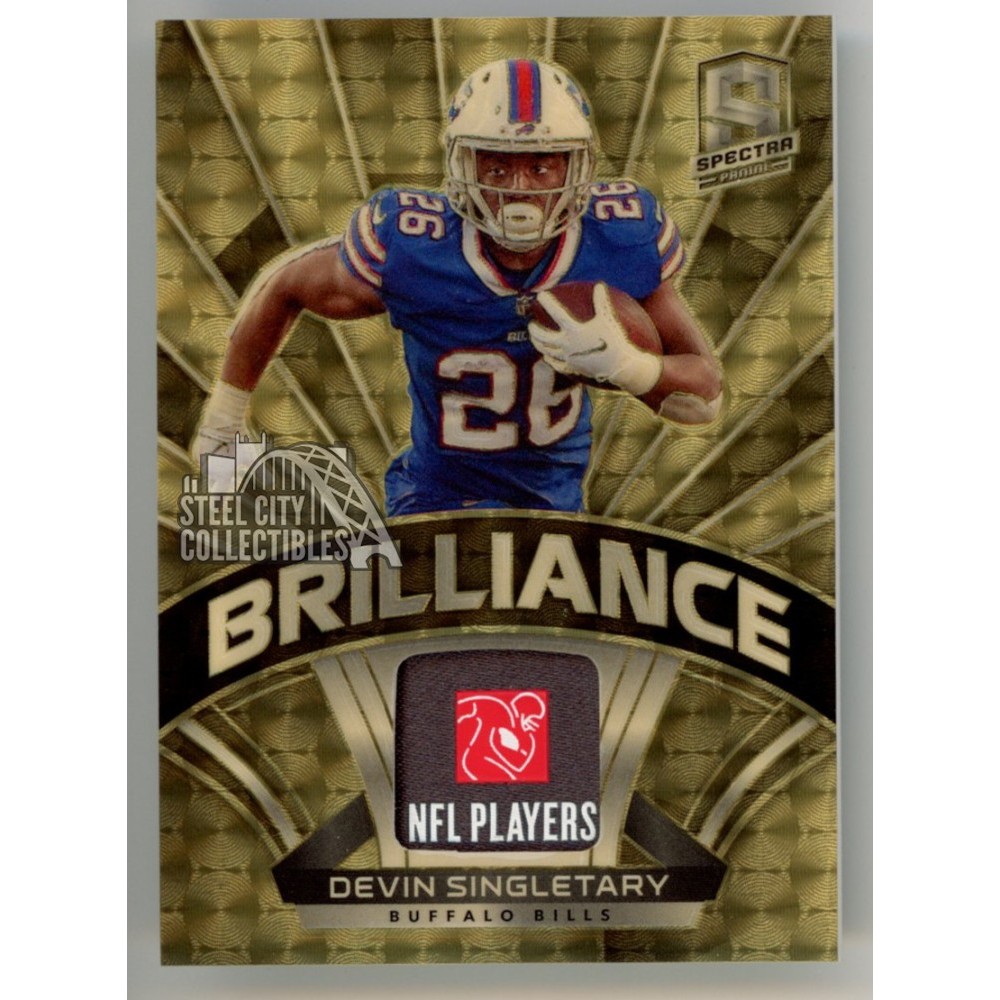 Devin Singletary Panini Prizm Spectra Gold Vinyl Laundry Tag Patch