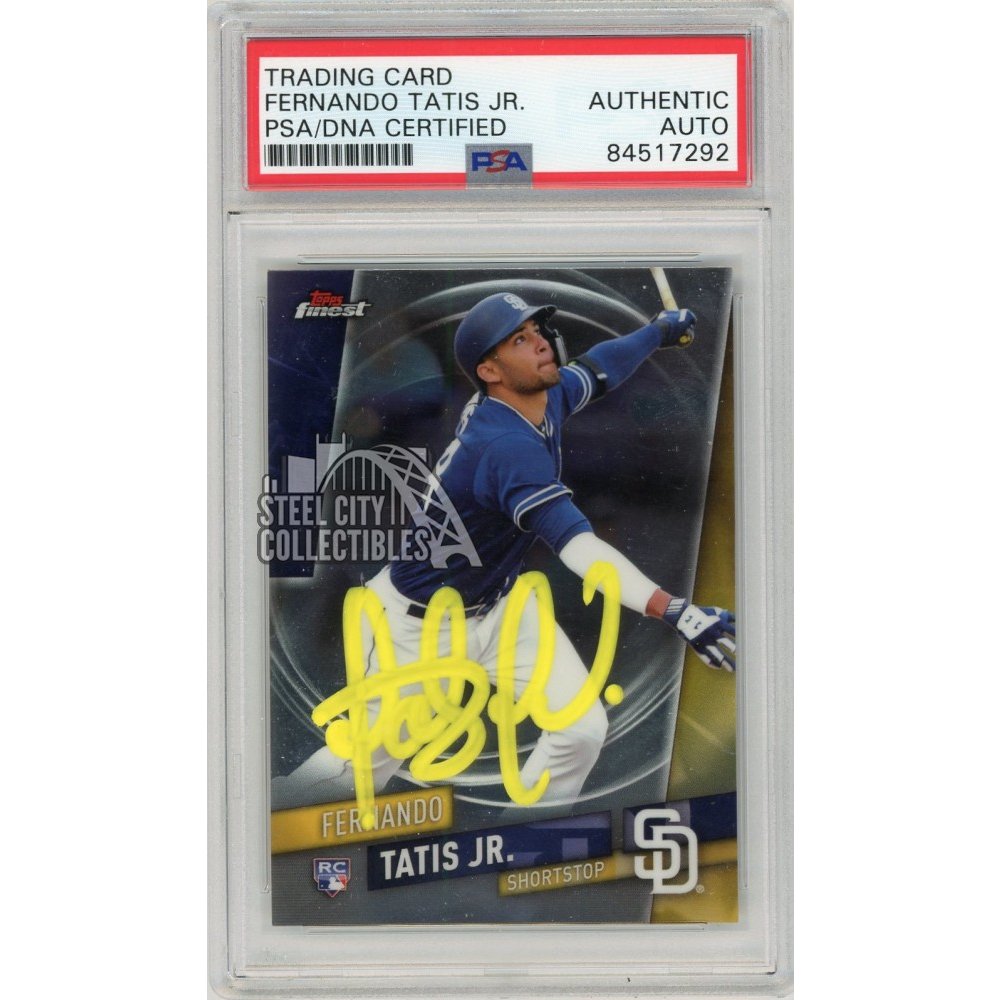 Fernando Tatis Jr 2019 Topps Finest Autograph Rookie Card 85 PSA DNA