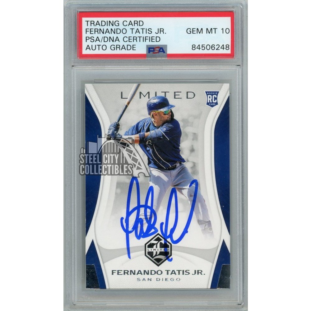 Fernando Tatis Jr 2019 Panini Limited Autograph Rookie RC Card 3 PSA