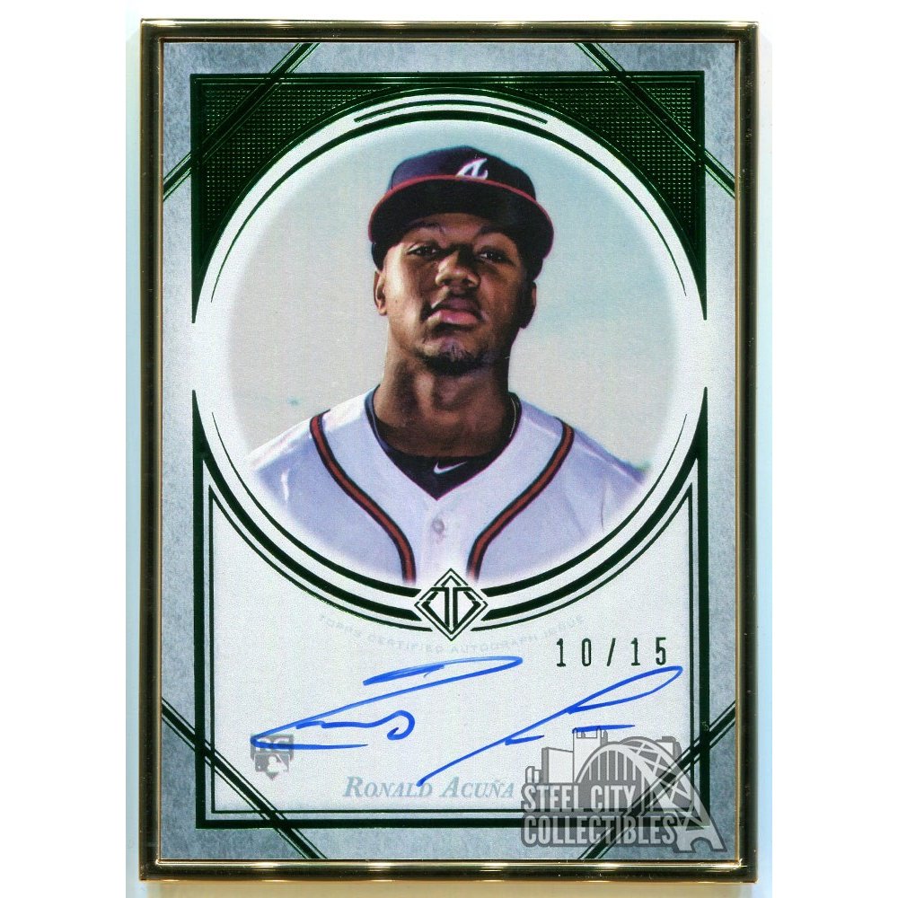 Ronald Acuna Jr 2018 Topps Transcendent Autograph Rookie RC Green