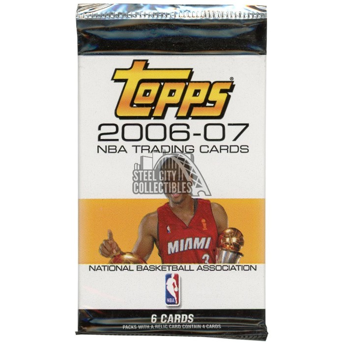 2006 07 Topps Basketball Retail 6 Card Pack Steel City Collectibles