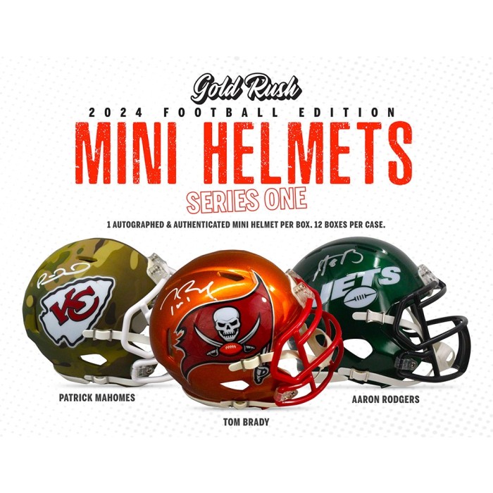 2024 Gold Rush Autographed Mini Helmet Football Edition Series 1 Box