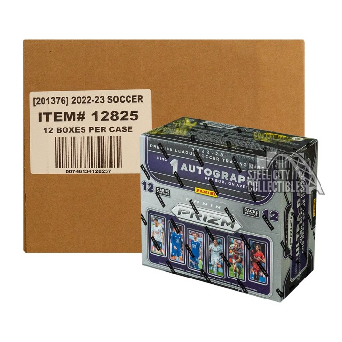 Panini Prizm Premier League Soccer Hobby Box Case Steel