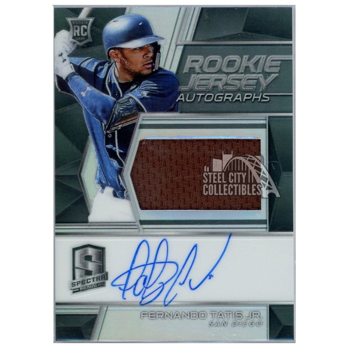 Fernando Tatis Jr Panini Spectra Rookie Autograph Jersey Card