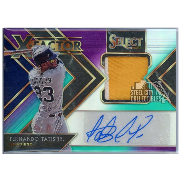 Fernando Tatis Jr Panini Select X Factor Autograph Patch Card Xf