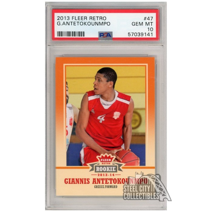 Giannis Antetokounmpo Fleer Retro Rookie Card Psa Gem