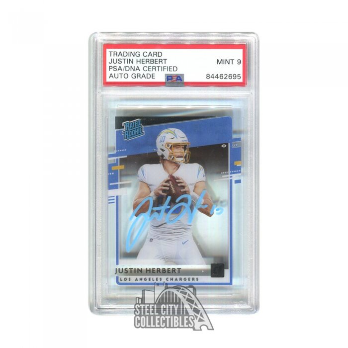 Justin Herbert 2020 Chronicles Clearly Donruss Rated Rookie Autograph 9