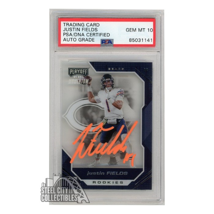 Justin Fields Panini Chronicles Playoff Momentum Autograph Rookie