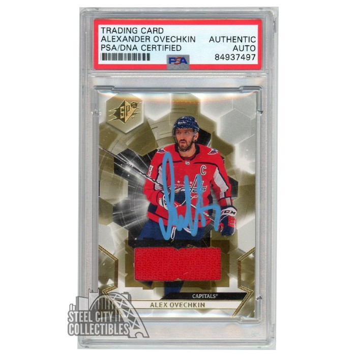 Alexander Ovechkin 2020 21 Upper Deck SPX Jersey Autograph Card 2 PSA