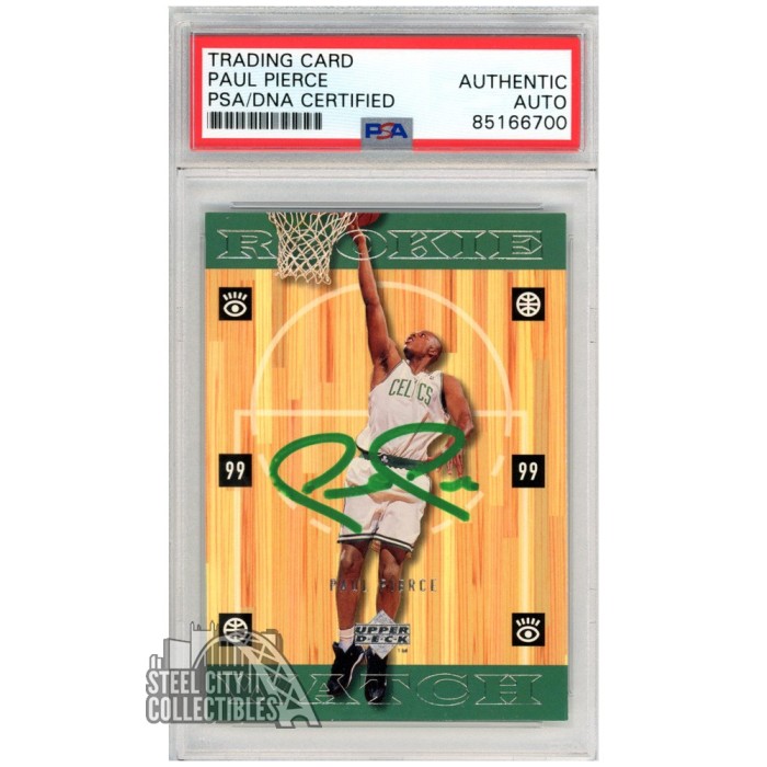 Paul Pierce 1999 00 Upper Deck Rookie Watch Autograph Card 321 PSA DNA