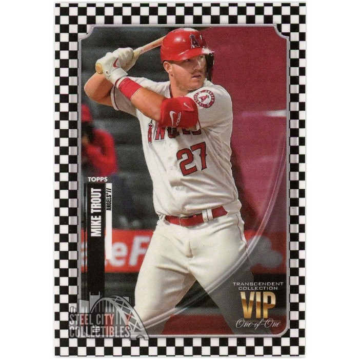 Mike Trout Topps Transcendent Vip Party Card Vip Steel