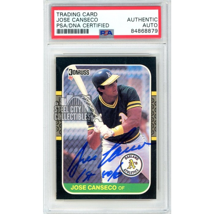 Jose Canseco Donruss St Autograph Card Psa Dna