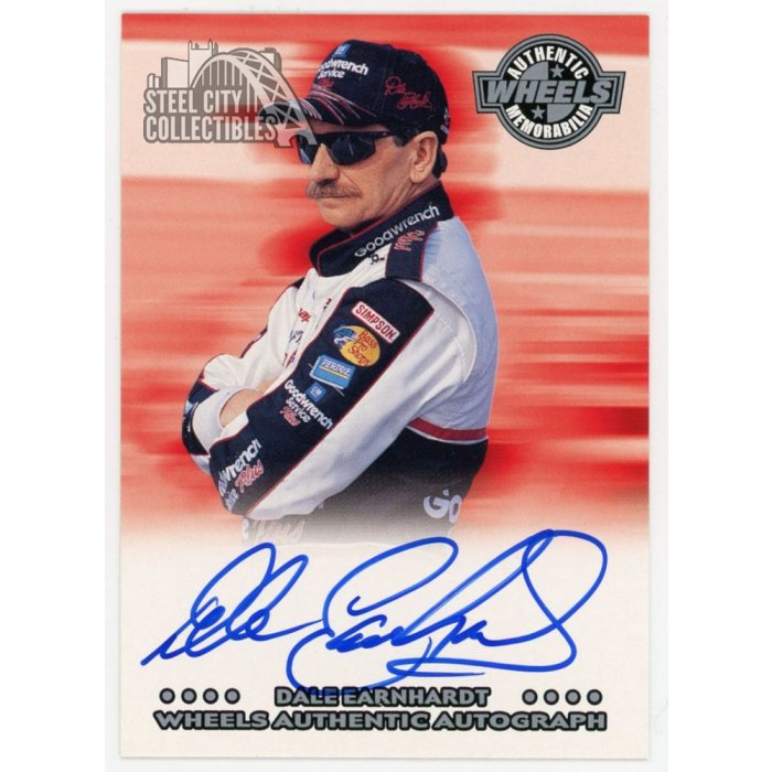 Dale Earnhardt Wheels Authentic Autograph Racing Card Steel City