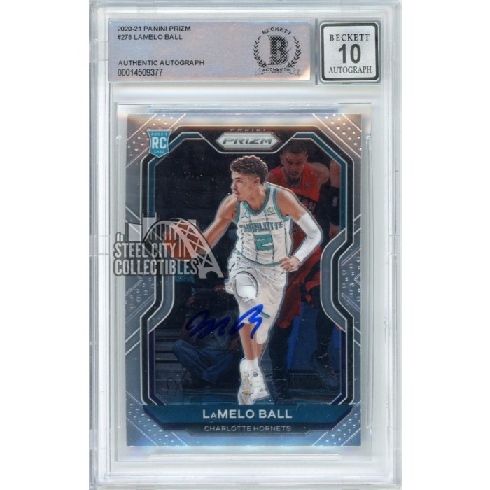 Lamelo Ball Panini Prizm Autograph Rookie Card Bas