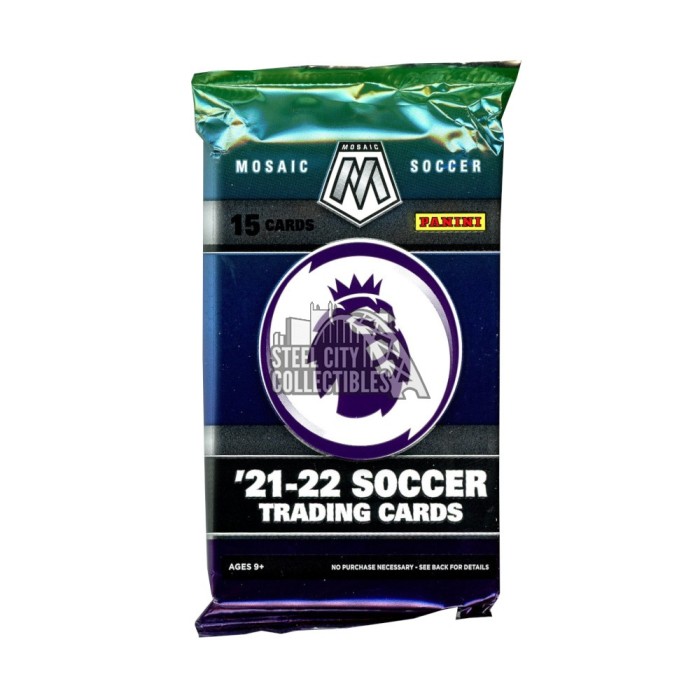 2021 22 Panini Mosaic Premier League Soccer Hobby Pack Steel City