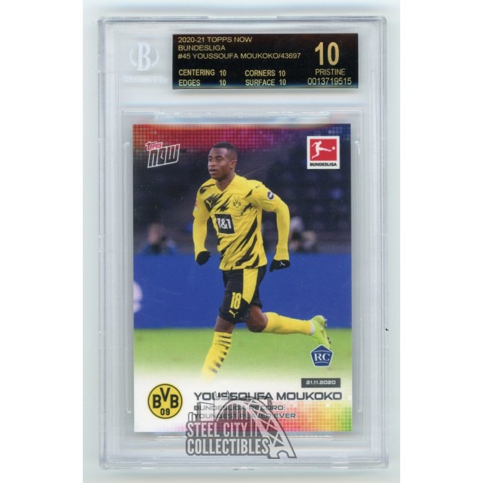 Youssoufa Moukoko Topps Now Bundesliga Rookie Card Bgs