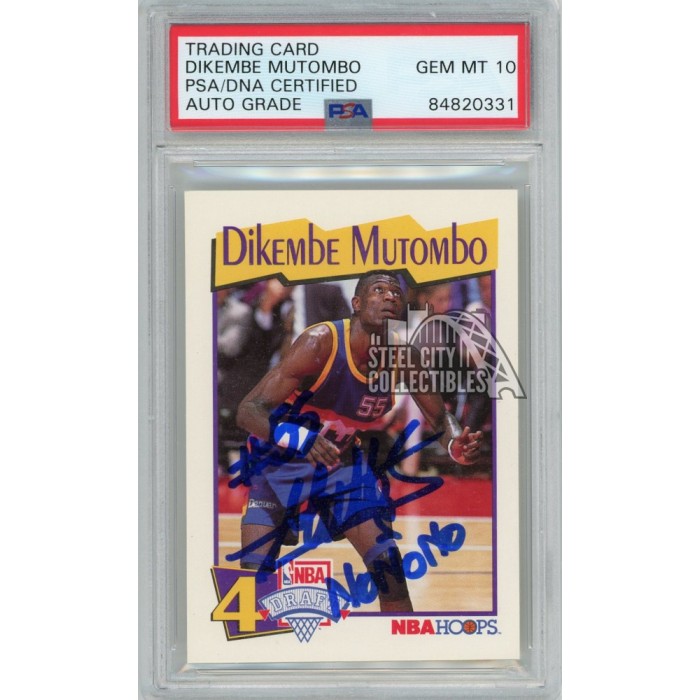 Dikembe Mutombo Hoops No No No Autograph Rookie Card Psa