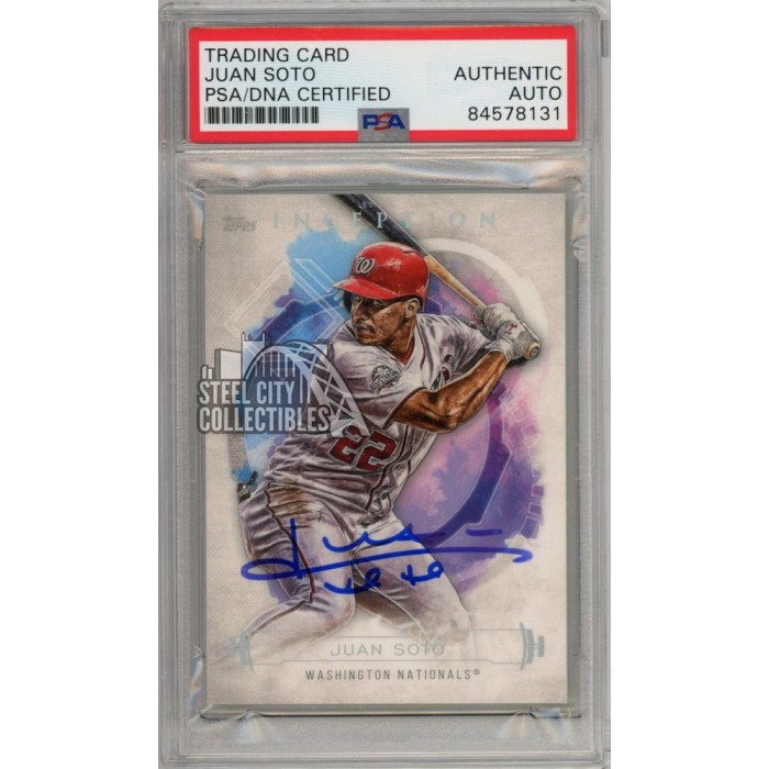 Juan Soto Topps Inception Baseball Autograph Card Psa Dna