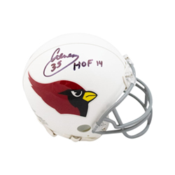 Larry Fitzgerald Arizona Cardinals Autographed Riddell Flat White Alternate  Revolution Speed Authentic Helmet