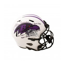 Lamar Jackson Autographed Baltimore Ravens AMP Mini Football Helmet - JSA  COA