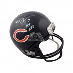 DICK BUTKUS & GALE SAYERS AUTOGRAPH CHICAGO BEARS MINI HELMET www