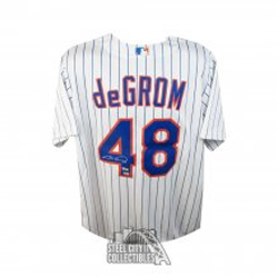 Jacob deGrom Texas Rangers Signed Authentic Nike White Home Jersey JSA