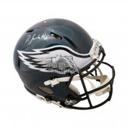 DeVonta Smith Philadelphia Eagles Autographed Football Eclipse Helmet -  White Signature