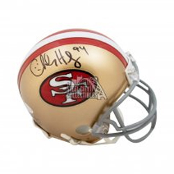 Jerry Rice Autographed San Francisco 49ers Flat White Mini