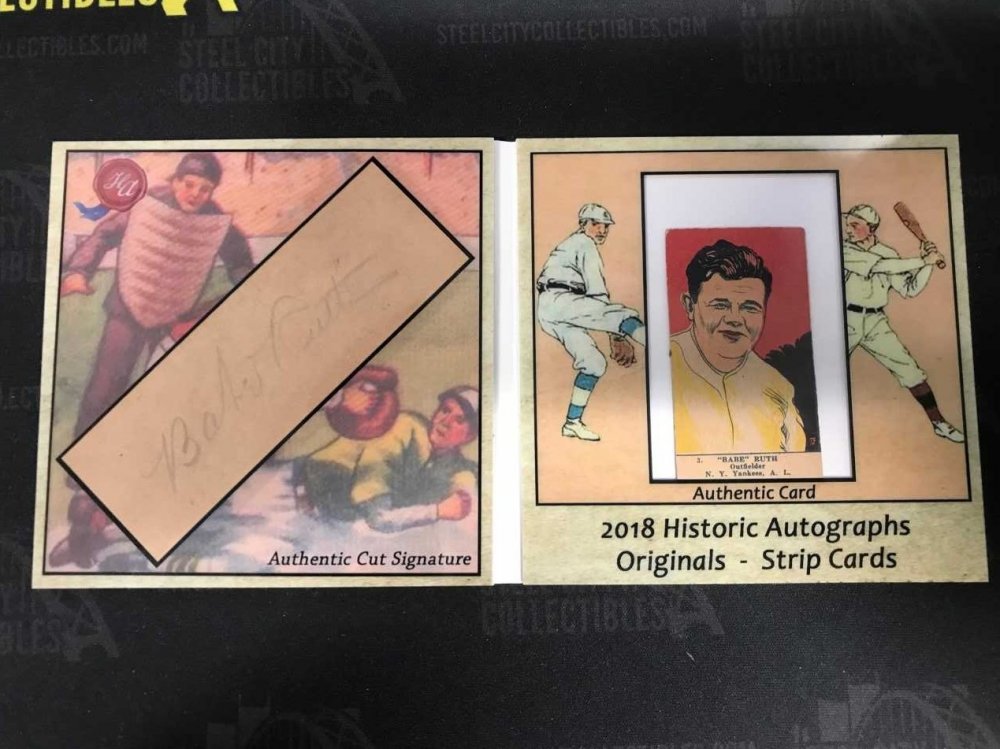 2018 Historic Autographs ORIGINALS Strips Baseball Cards