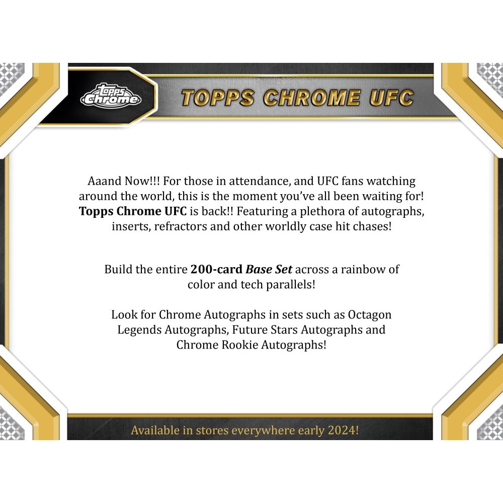 2024 Topps Chrome UFC Mega Box Steel City Collectibles