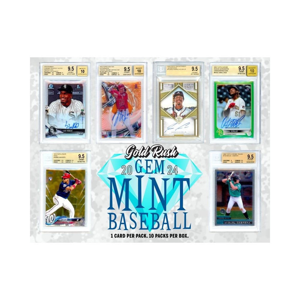 2024 Gold Rush Gem Mint Baseball 10 Pack Box Steel City Collectibles   000149701 