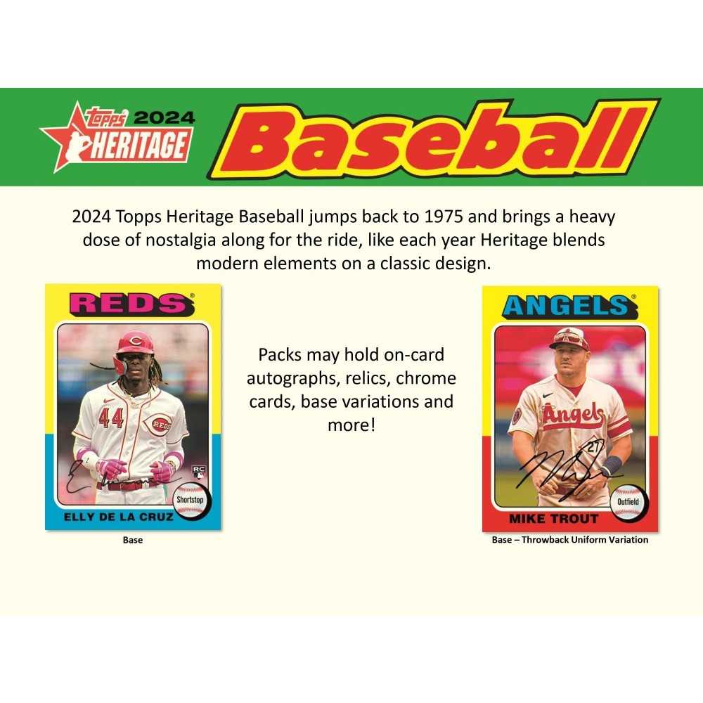 2024 Topps Heritage Baseball Mega Box Steel City Collectibles