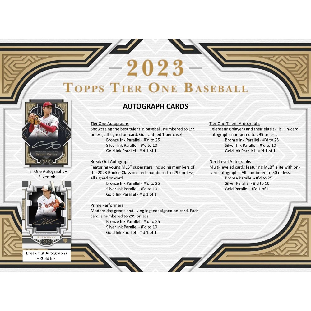2023 Topps Tier One Baseball Hobby Box | Steel City Collectibles