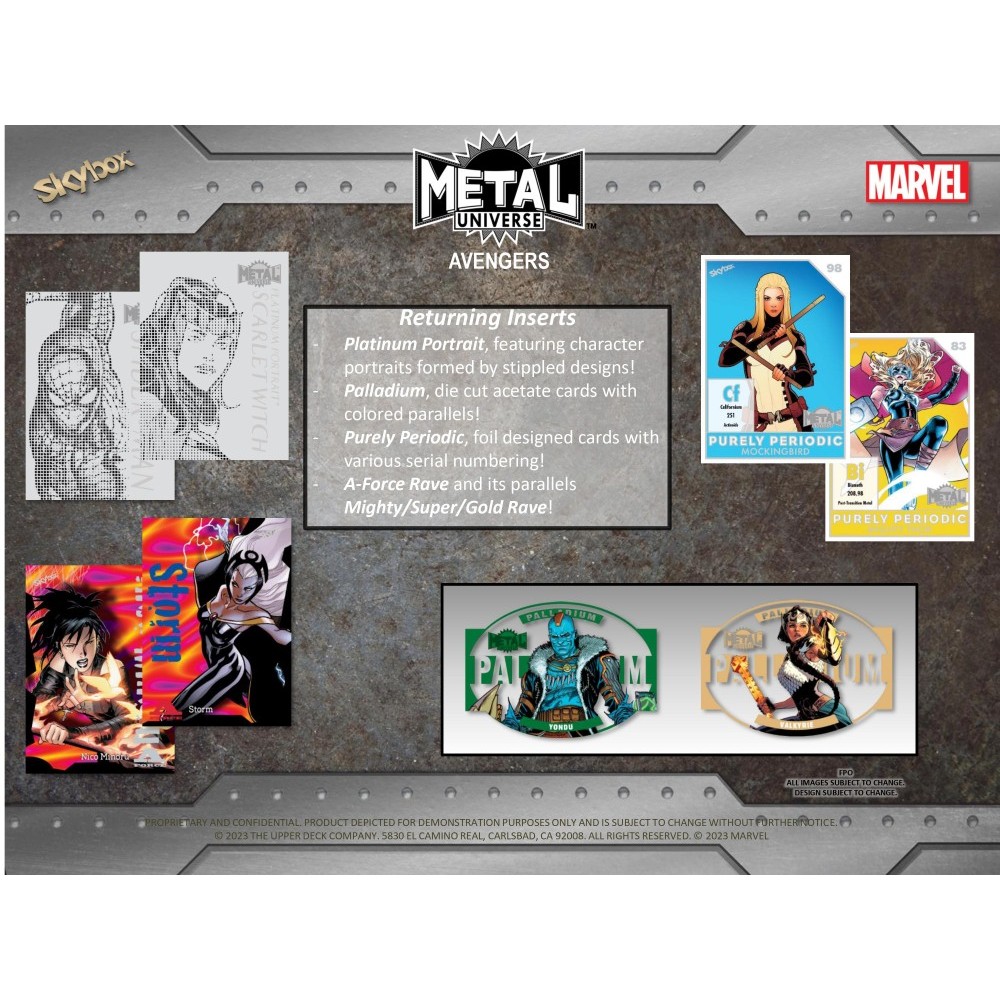 Upper Deck Marvel Metal Universe Avengers Hobby 12-Box Case (2024 